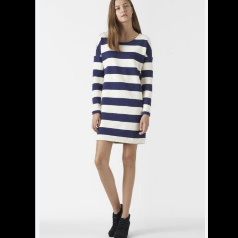 SOLD DO NOT BUY Lacoste Women's Stripe Polo Blue Long Sleeve Dress
